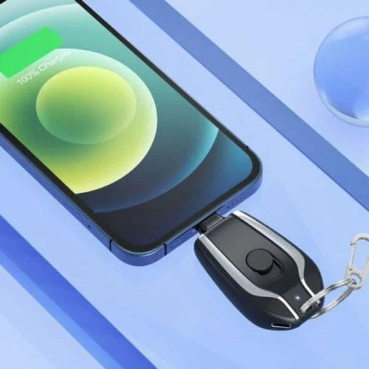 Keychain Power Bank - 1500mAh Emergency Phone Charger